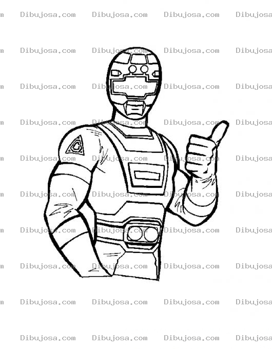 Dibujo para colorear Power Ranger Azul Para Pintar Y Colorear