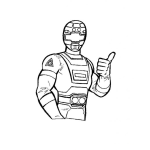 Dibujo para colorear Power Ranger Azul Para Pintar Y Colorear