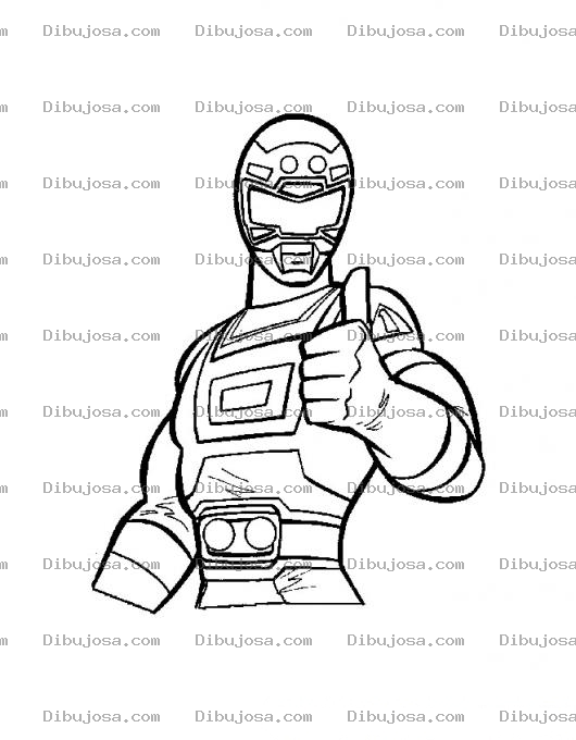 Dibujo para colorear Dibujo De Power Ranger Rojo Para Pintar Y Colorear