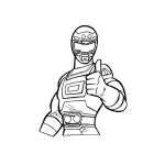 Dibujo para colorear Dibujo De Power Ranger Rojo Para Pintar Y Colorear