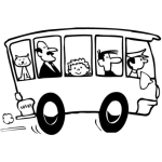 Dibujo para colorear Dibujo De Bus Extraurbano Para Pintar Y Colorear Camioneta Extra Urbana Para Imprimir