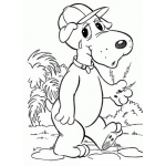 Dibujo para colorear Colorear Perro llorando