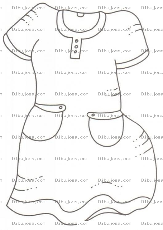 Dibujo para colorear Dibujo De Vestido De Muchaca Para Pintar Y Colorear Vestido De Empleada Domestica De Servidumbre O Sirvienta