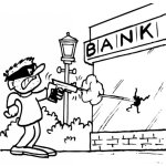 Dibujo para colorear Dibujo De Asaltante De Bancos Para Pintar Y Colorear