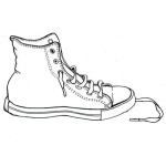 Dibujo para colorear Dibujo De Botin Chapulin De Tela Para Pintar Y Colorear