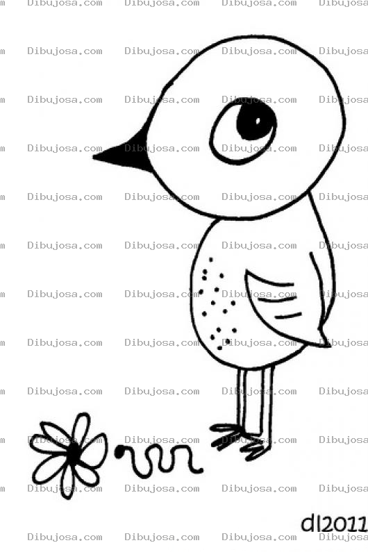 Dibujo para colorear Dibujo De Flor Lombriz Y Pollito Para Colorear Y Pintar