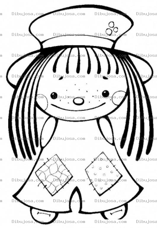 Dibujo para colorear Munequita De Trapo Para Colorear
