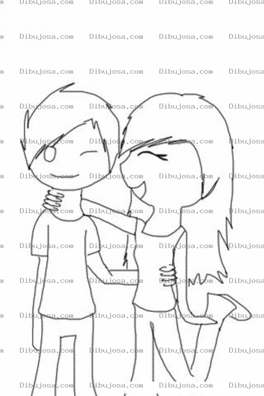 Dibujo para colorear Parejita De Novios Para Pitar Y Colorear