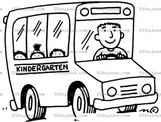 Dibujo para colorear Bus De Kindergarten Para Colorear Busito De Parvulitos