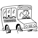 Dibujo para colorear Bus De Kindergarten Para Colorear Busito De Parvulitos