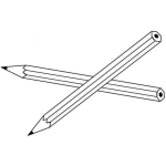 Dibujo para colorear Dibujo De 2 Lapices De Grafito Para Pintar Y Colorear