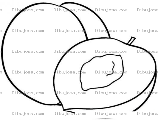 Dibujo para colorear Durazno Para Pintar Y Colorear Dibujos De Duraznos