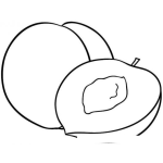 Dibujo para colorear Durazno Para Pintar Y Colorear Dibujos De Duraznos