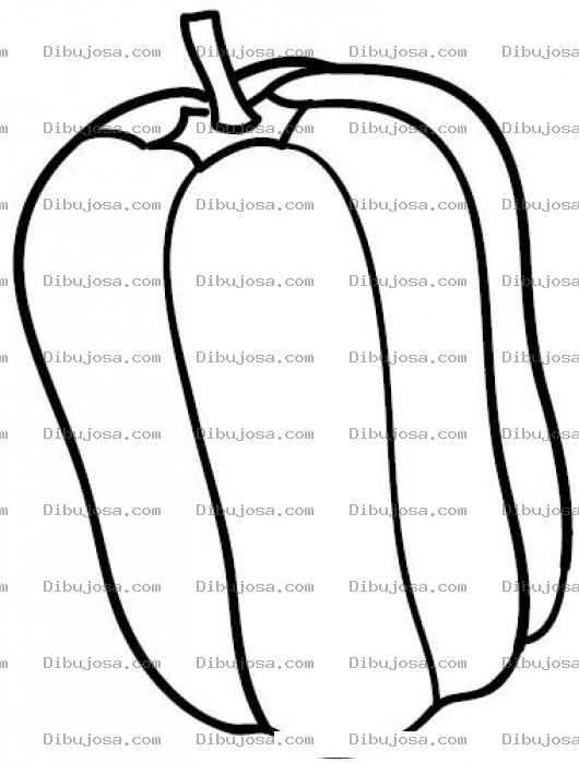 Dibujo para colorear Dibujo De Chile Pimiento Para Pintar Y Colorear