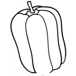 Dibujo para colorear Dibujo De Chile Pimiento Para Pintar Y Colorear