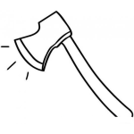 Dibujo para colorear Dibujo De Hacha Para Pintar Y Colorear