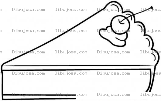 Dibujo para colorear Dd Rebanada De Pie De Cereza Para Pintar Y Colorear