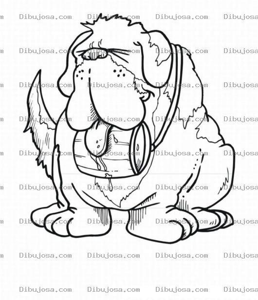 Dibujo para colorear Pintar perro san bernardo cervecero