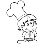 Dibujo para colorear Dibujo De Cocinerito Para Pinta Y Colorear Nino Con Sombrero De Cheff