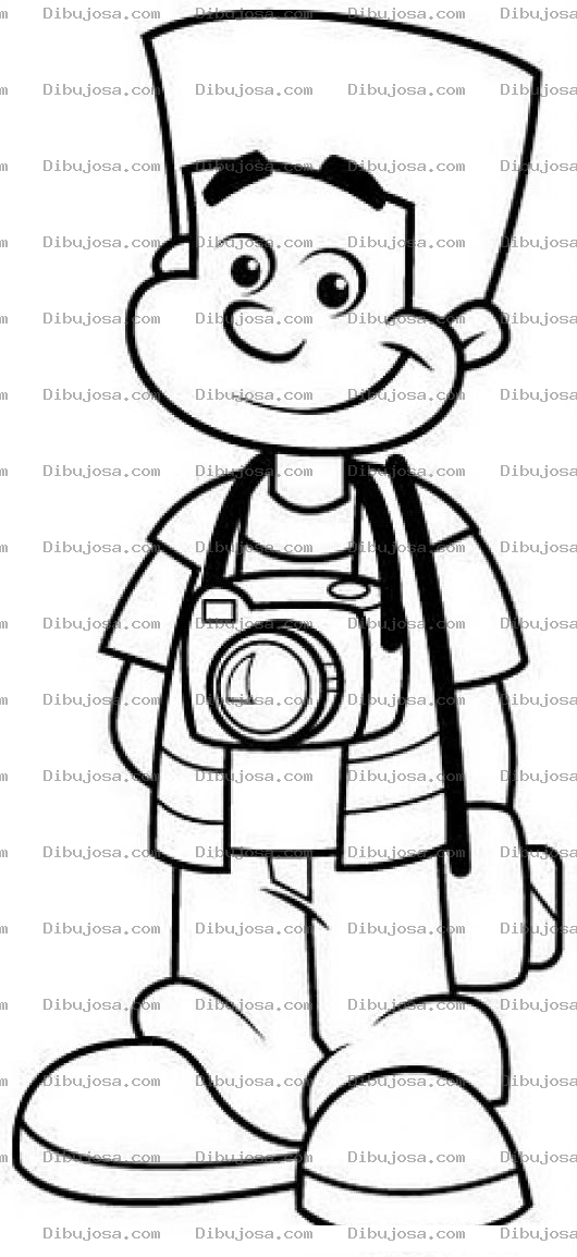 Dibujo para colorear Dibujo De Nino Fotografo Para Pintar Y Colorear