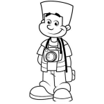 Dibujo para colorear Dibujo De Nino Fotografo Para Pintar Y Colorear