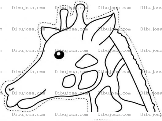 Dibujo para colorear Cara De Jirafa Para Recortar Y Colorear