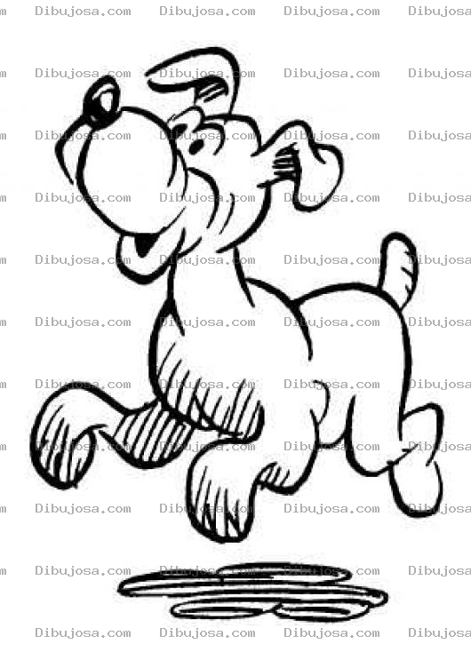 Dibujo para colorear Cachorrito Feliz Para Pintar Y Colorear