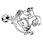 Dibujo para colorear Patada De Futbol Para Pintar Y Colorear