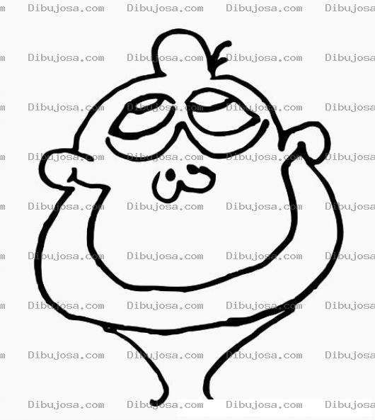 Dibujo para colorear Chinchon En La Cabeza Para Pintar Y Colorear