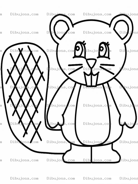Dibujo para colorear Dibujo De Castor Para Pintar Y Colorear castorcito castrosito