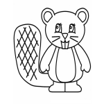 Dibujo para colorear Dibujo De Castor Para Pintar Y Colorear castorcito castrosito