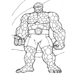 Dibujo para colorear Dibujo De La Mole De Los Super 4 Para Pintar Y Colorear Al Hombre De Piedra