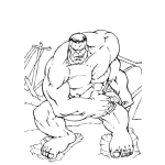 Dibujo para colorear Colorear A Hulk El Hombre Verde