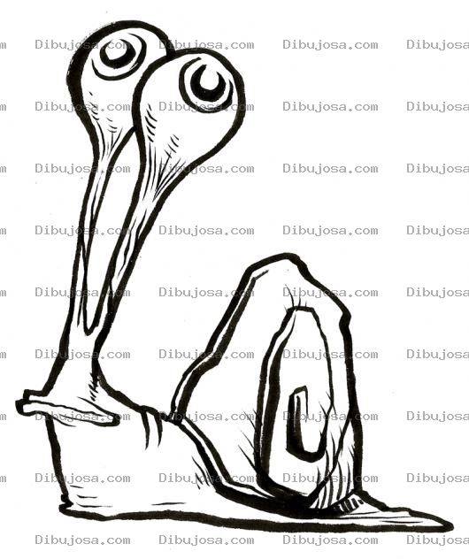 Dibujo para colorear Caracol Con Ojos De Cangrejo Para Pintar Y Colorear