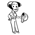 Dibujo para colorear Mujer Ingeniera Civil Para Pintar Y Colorear