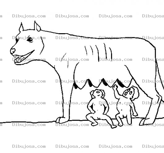 Dibujo para colorear Dibujo De La Leona De Romulo Y Remo Para Pintar Y Colorear Monumento De Cordoba Argentina