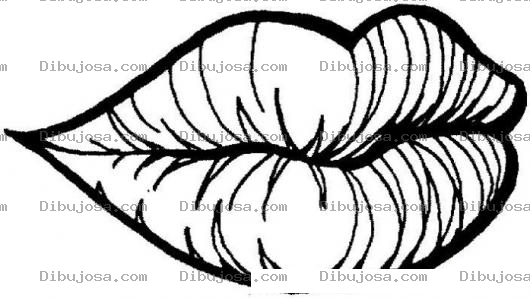 Dibujo para colorear Labios De Mujer Para Pintar Y Colorear