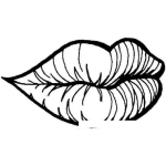 Dibujo para colorear Labios De Mujer Para Pintar Y Colorear