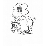 Dibujo para colorear Colorear Perro Sediento