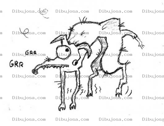 Dibujo para colorear Perro Callejero Enfermo Jiotoso Y Zarnoso Para Pintar Y Colorear Perrito De La Calle Abandonado