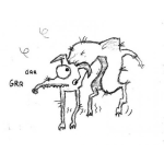 Dibujo para colorear Perro Callejero Enfermo Jiotoso Y Zarnoso Para Pintar Y Colorear Perrito De La Calle Abandonado