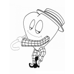 Dibujo para colorear Corazon Bailando Tap Para Pintar Y Colorear