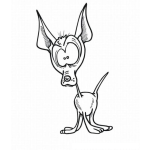 Dibujo para colorear Colorear Perro chiguagua flacucho