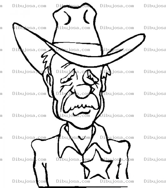 Dibujo para colorear Sherif Viejito Para Pintar Y Colorear
