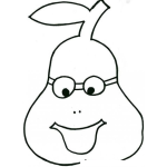Dibujo para colorear Pera Ninja Para Pintar Y Colorear