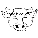 Dibujo para colorear Mascara De Vaca Para Imprimir Recortar Y Colorear