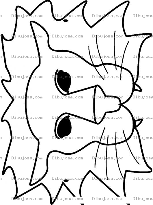 Dibujo para colorear Mascara De Leon Para Imprimir Recortar Y Colorear