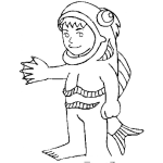 Dibujo para colorear Disfraz De Pescado Para Pintar Y Colorear