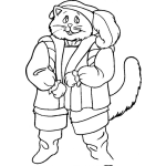 Dibujo para colorear Gato Con Botas Para Pintar Y Colorear Al Gatoconbotas