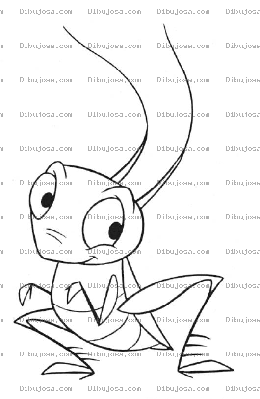 Dibujo para colorear Dibujo De Cri Cri Pepegrillo Para Pintar Y Colorear A Pepe Grillo Cricri